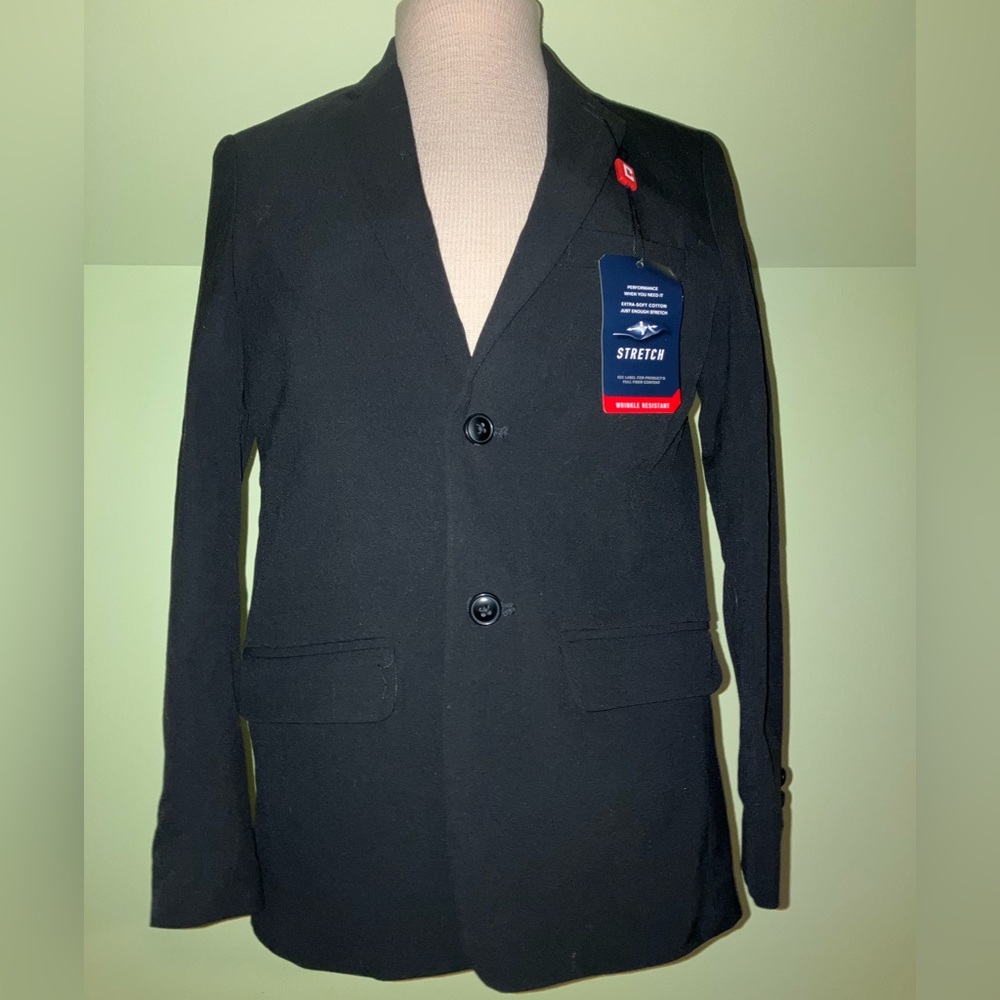 NEW Chaps boys sz 14 suit jacket coat blazer navy blue young men NWT church